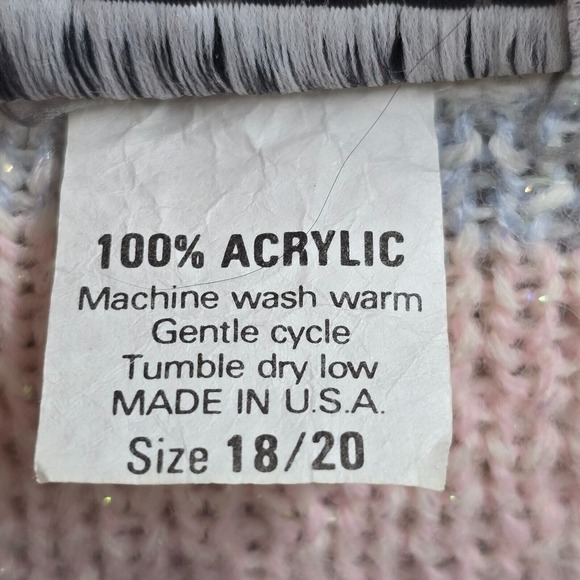 Vintage Venezia Sweater Womens 18/20 Knit Long Sleeve Pastel Grannycore USA - Picture 5 of 12